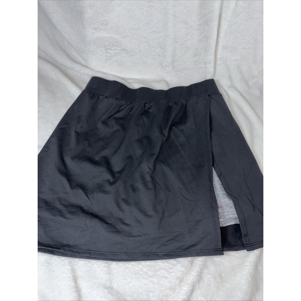 ZELOS Active Skort Black Heather Gray Medium Golf Tennis Athleisure Lightweight